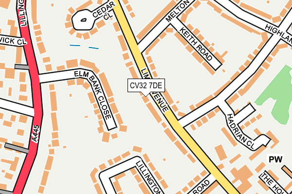 CV32 7DE map - OS OpenMap – Local (Ordnance Survey)