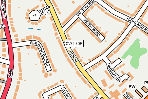 CV32 7DF map - OS OpenMap – Local (Ordnance Survey)