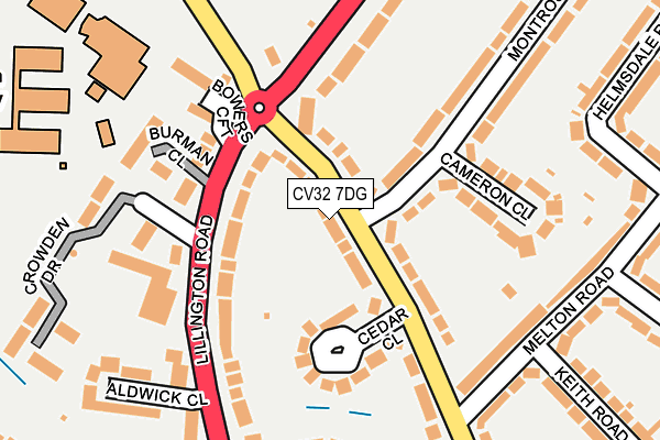 CV32 7DG map - OS OpenMap – Local (Ordnance Survey)