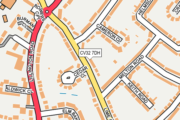 CV32 7DH map - OS OpenMap – Local (Ordnance Survey)