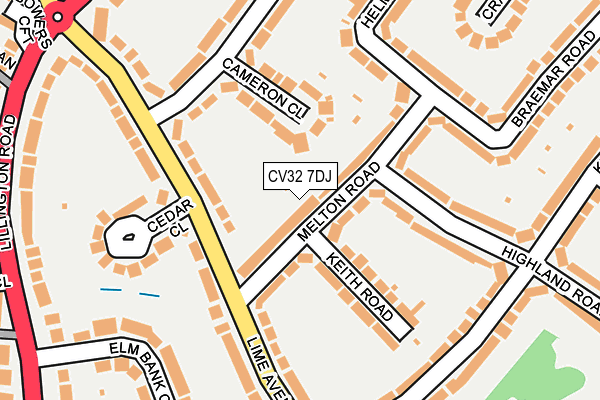 CV32 7DJ map - OS OpenMap – Local (Ordnance Survey)