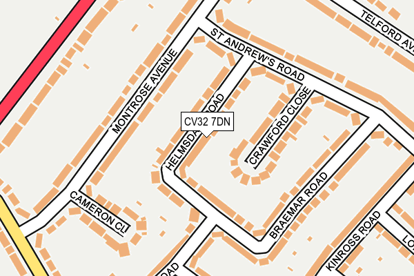 CV32 7DN map - OS OpenMap – Local (Ordnance Survey)