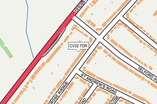 CV32 7DR map - OS OpenMap – Local (Ordnance Survey)