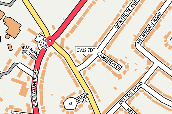 CV32 7DT map - OS OpenMap – Local (Ordnance Survey)