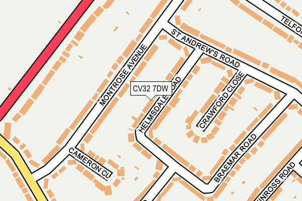 CV32 7DW map - OS OpenMap – Local (Ordnance Survey)