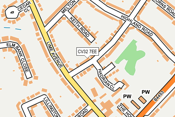 CV32 7EE map - OS OpenMap – Local (Ordnance Survey)