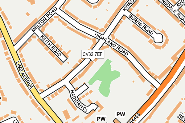 CV32 7EF map - OS OpenMap – Local (Ordnance Survey)