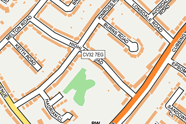 CV32 7EG map - OS OpenMap – Local (Ordnance Survey)