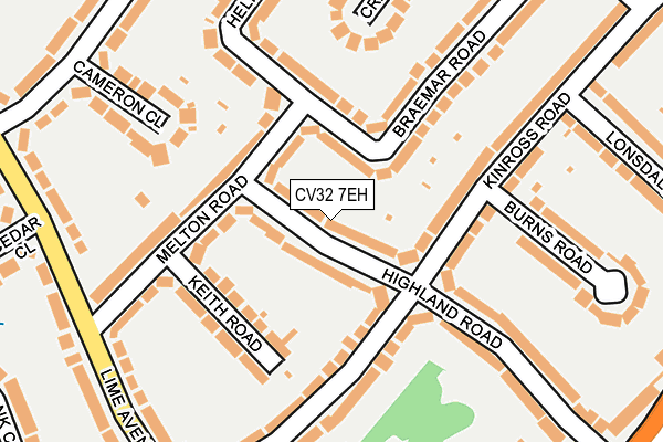 CV32 7EH map - OS OpenMap – Local (Ordnance Survey)