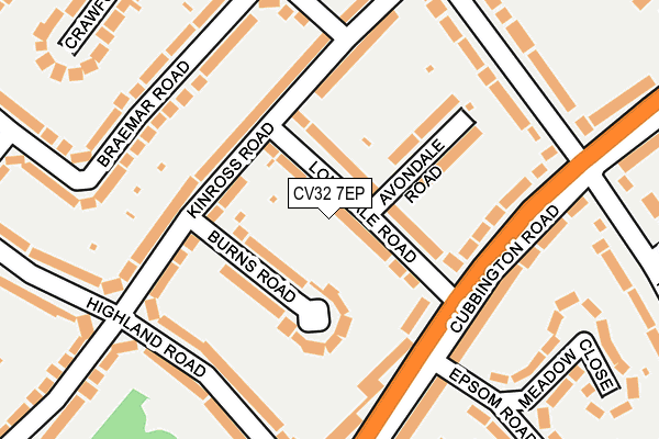 CV32 7EP map - OS OpenMap – Local (Ordnance Survey)