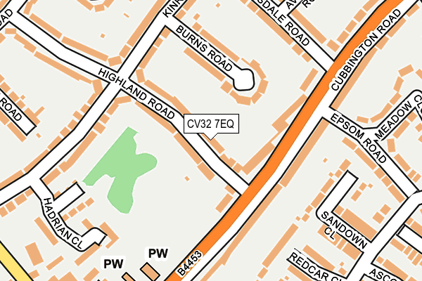 CV32 7EQ map - OS OpenMap – Local (Ordnance Survey)
