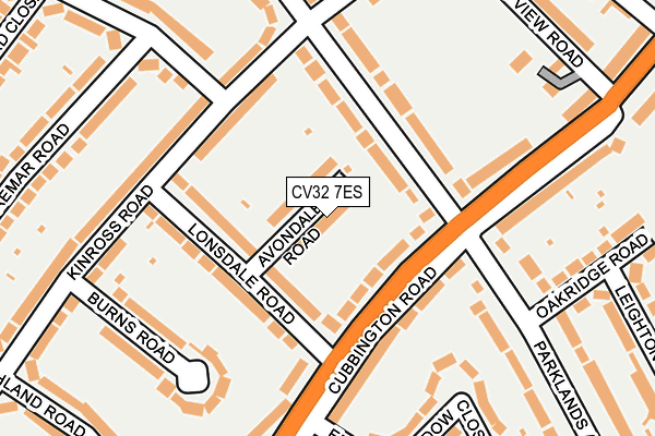 CV32 7ES map - OS OpenMap – Local (Ordnance Survey)
