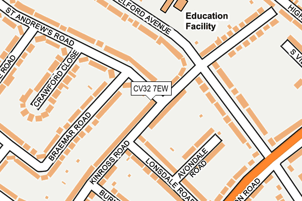 CV32 7EW map - OS OpenMap – Local (Ordnance Survey)