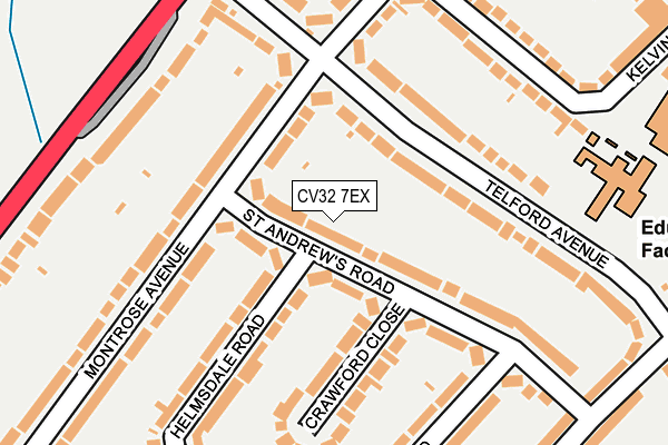 CV32 7EX map - OS OpenMap – Local (Ordnance Survey)