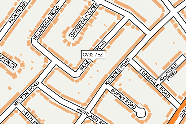CV32 7EZ map - OS OpenMap – Local (Ordnance Survey)
