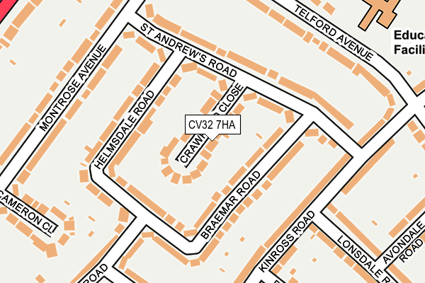 CV32 7HA map - OS OpenMap – Local (Ordnance Survey)