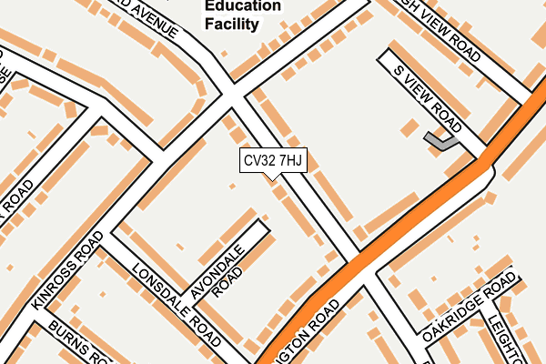 CV32 7HJ map - OS OpenMap – Local (Ordnance Survey)