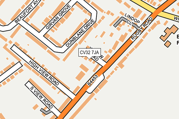 CV32 7JA map - OS OpenMap – Local (Ordnance Survey)