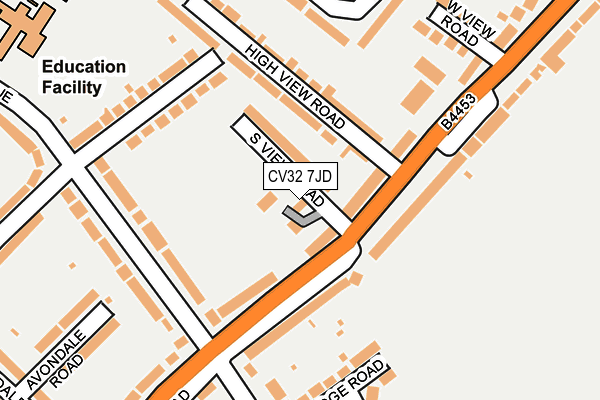 CV32 7JD map - OS OpenMap – Local (Ordnance Survey)