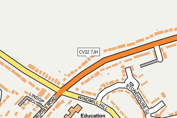 CV32 7JH map - OS OpenMap – Local (Ordnance Survey)