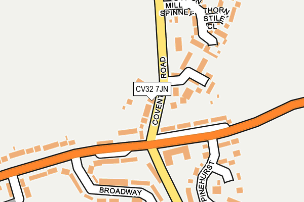 Map of CUBBINGTON GARAGE SERVICES LTD at local scale