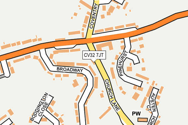 CV32 7JT map - OS OpenMap – Local (Ordnance Survey)