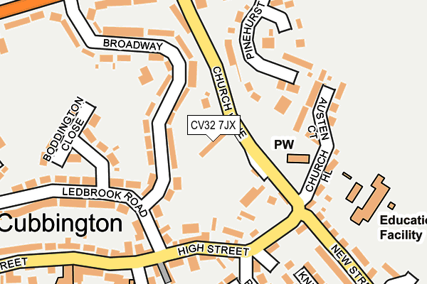 CV32 7JX map - OS OpenMap – Local (Ordnance Survey)