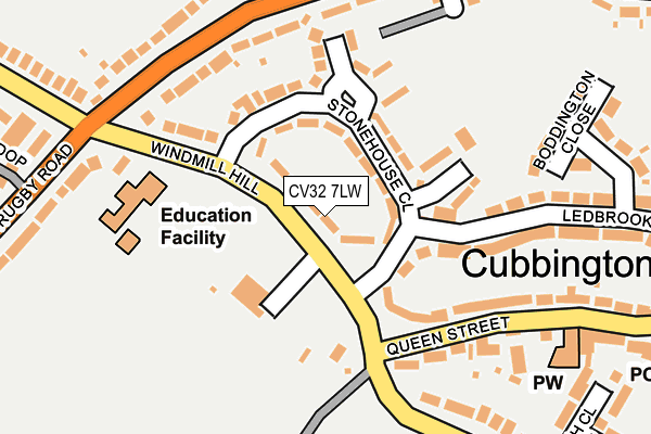 CV32 7LW map - OS OpenMap – Local (Ordnance Survey)