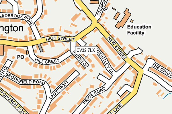 CV32 7LX map - OS OpenMap – Local (Ordnance Survey)