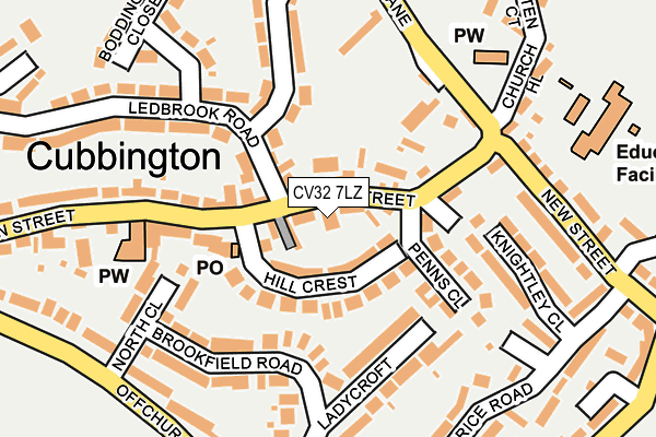 CV32 7LZ map - OS OpenMap – Local (Ordnance Survey)