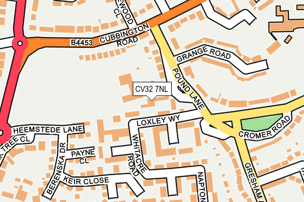 CV32 7NL map - OS OpenMap – Local (Ordnance Survey)