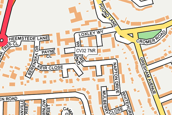 CV32 7NR map - OS OpenMap – Local (Ordnance Survey)