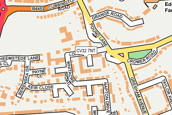 CV32 7NT map - OS OpenMap – Local (Ordnance Survey)