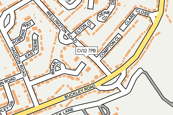CV32 7PB map - OS OpenMap – Local (Ordnance Survey)