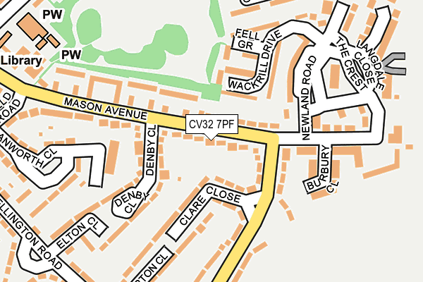 CV32 7PF map - OS OpenMap – Local (Ordnance Survey)