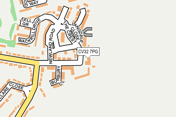 CV32 7PG map - OS OpenMap – Local (Ordnance Survey)