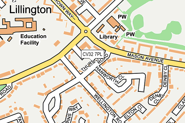 CV32 7PL map - OS OpenMap – Local (Ordnance Survey)