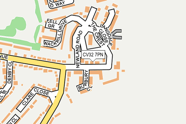 CV32 7PN map - OS OpenMap – Local (Ordnance Survey)