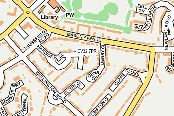 CV32 7PR map - OS OpenMap – Local (Ordnance Survey)