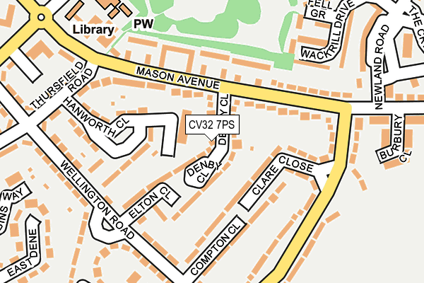 CV32 7PS map - OS OpenMap – Local (Ordnance Survey)