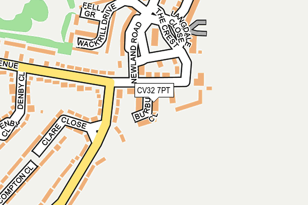CV32 7PT map - OS OpenMap – Local (Ordnance Survey)