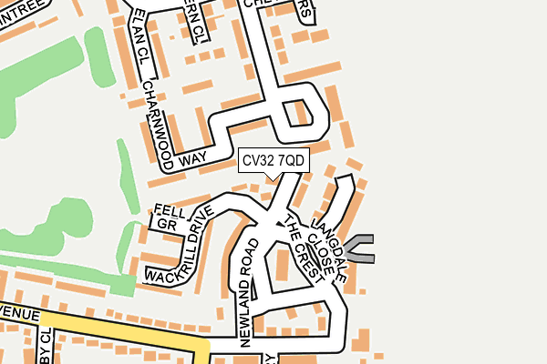 CV32 7QD map - OS OpenMap – Local (Ordnance Survey)