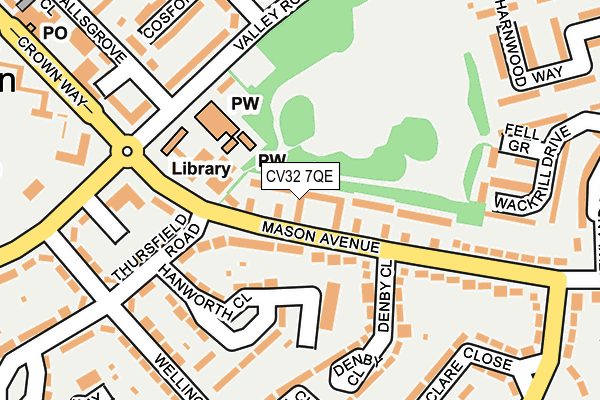 CV32 7QE map - OS OpenMap – Local (Ordnance Survey)