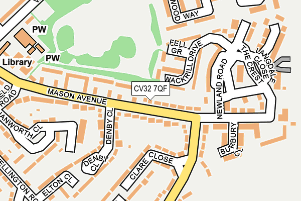 CV32 7QF map - OS OpenMap – Local (Ordnance Survey)