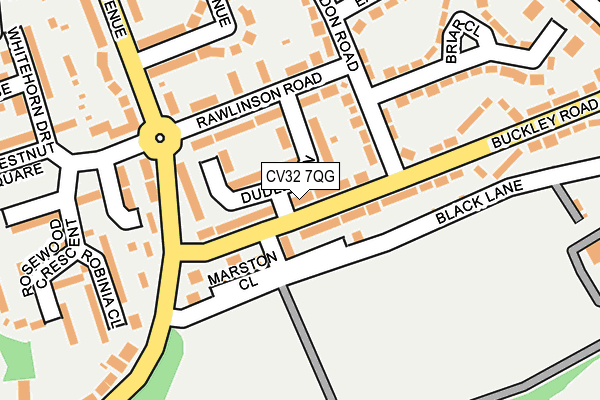 CV32 7QG map - OS OpenMap – Local (Ordnance Survey)