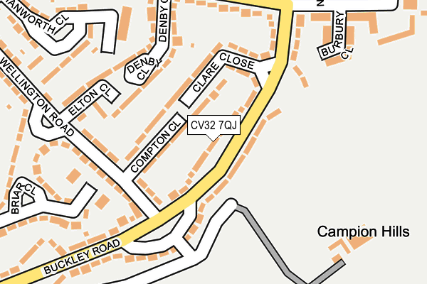 CV32 7QJ map - OS OpenMap – Local (Ordnance Survey)