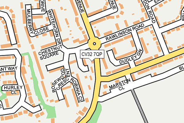 CV32 7QP map - OS OpenMap – Local (Ordnance Survey)