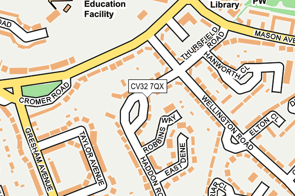 CV32 7QX map - OS OpenMap – Local (Ordnance Survey)