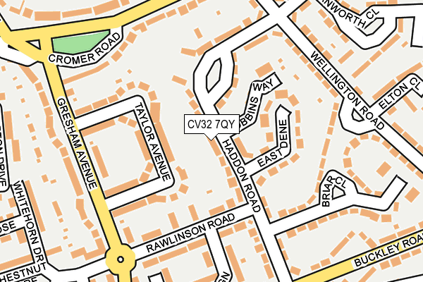 CV32 7QY map - OS OpenMap – Local (Ordnance Survey)