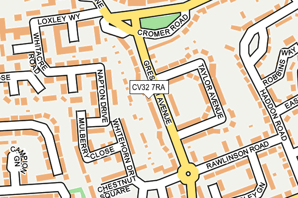 CV32 7RA map - OS OpenMap – Local (Ordnance Survey)